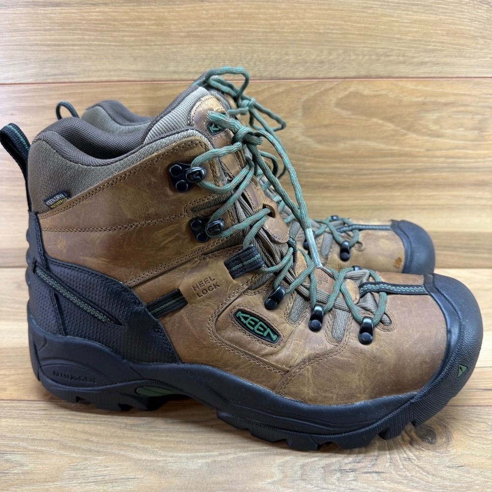 KEEN Utility Pittsburgh Energy Carbon Toe Boot Mens 13 D Brown Leather Heel Lock